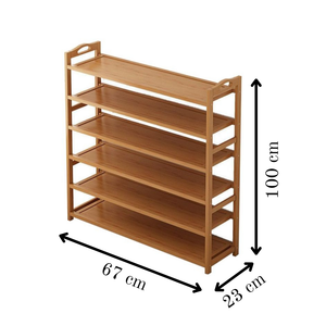 6-Tier Bamboo Shoe Rack