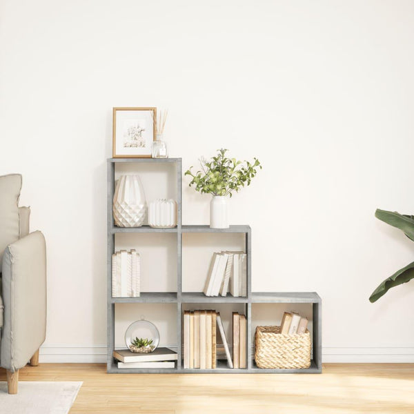 Modular 6-Cube Staircase Display Shelf