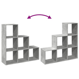 Modular 6-Cube Staircase Display Shelf