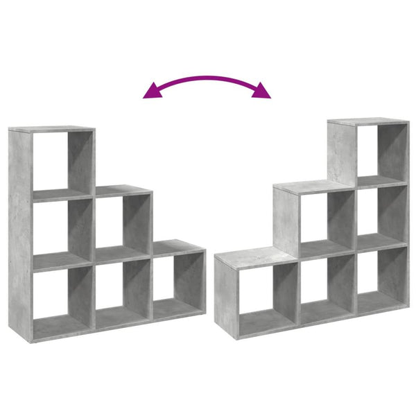 Modular 6-Cube Staircase Display Shelf