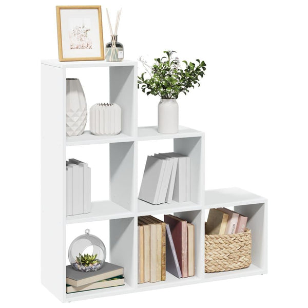 Modular 6-Cube Staircase Display Shelf