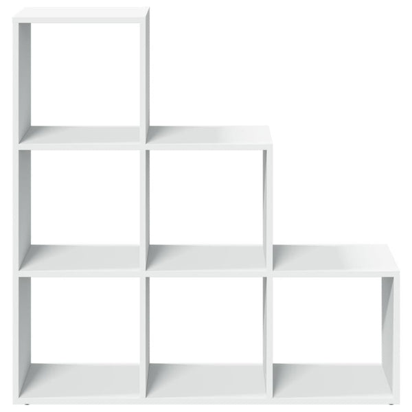 Modular 6-Cube Staircase Display Shelf