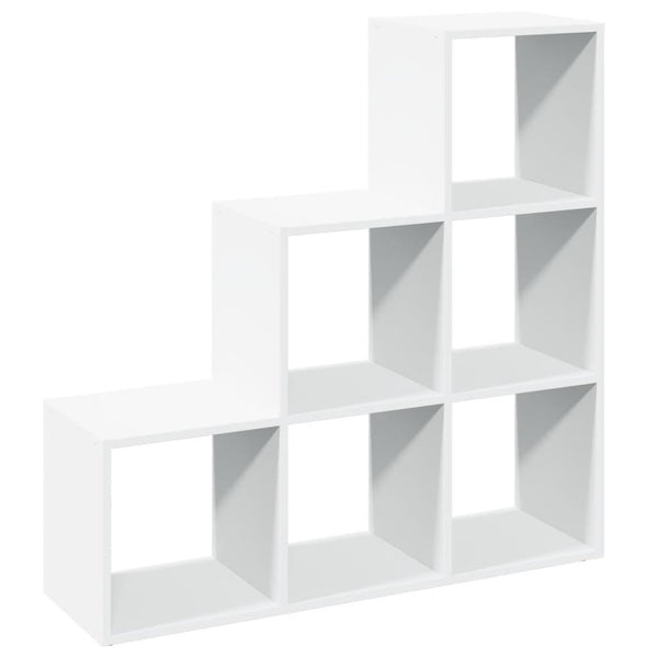 Modular 6-Cube Staircase Display Shelf