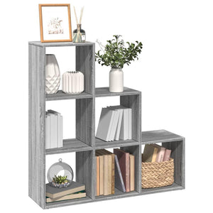 Modular 6-Cube Staircase Display Shelf