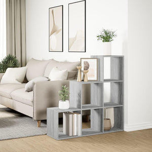 Modular 6-Cube Staircase Display Shelf
