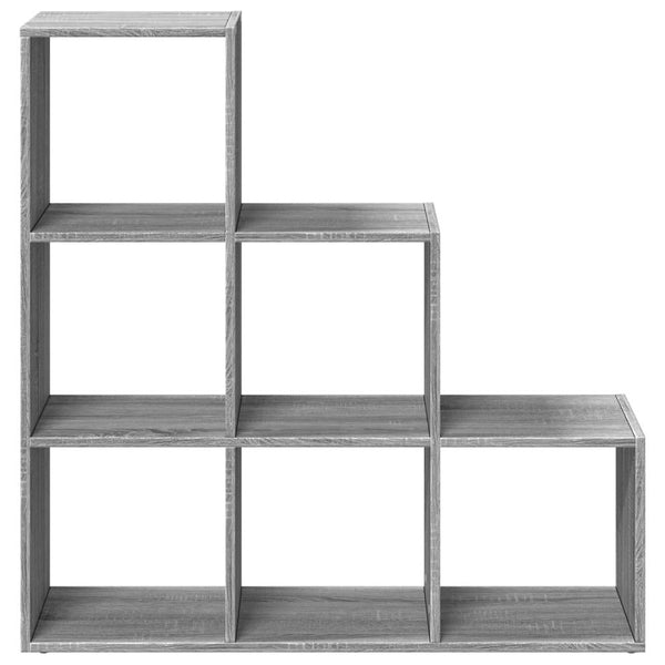 Modular 6-Cube Staircase Display Shelf