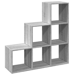 Modular 6-Cube Staircase Display Shelf