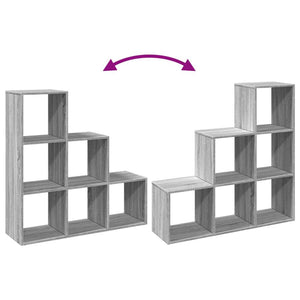 Modular 6-Cube Staircase Display Shelf