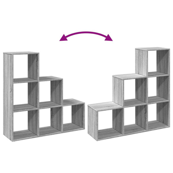 Modular 6-Cube Staircase Display Shelf