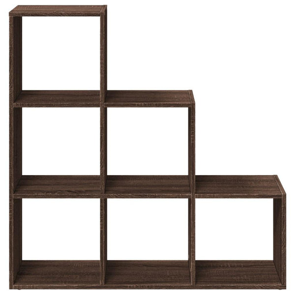 Modular 6-Cube Staircase Display Shelf