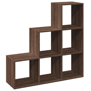 Modular 6-Cube Staircase Display Shelf