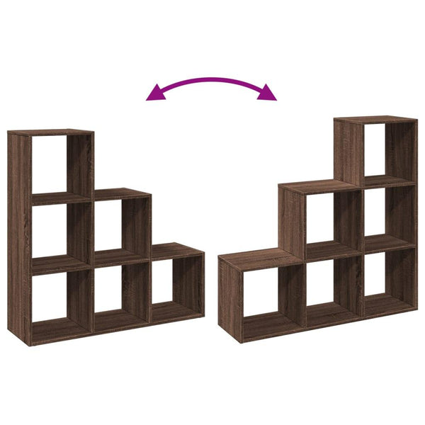 Modular 6-Cube Staircase Display Shelf