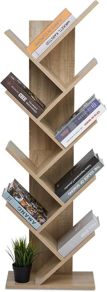 Arlo Tree-Style Bookshelf - 8-Tier Book Rack