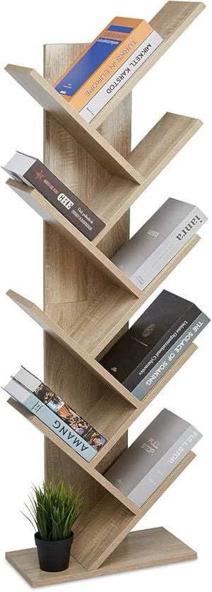 Arlo Tree-Style Bookshelf - 8-Tier Book Rack