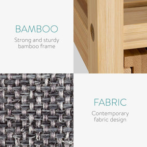 3-Tier Bamboo Home Storage Unit - Fabric Drawers
