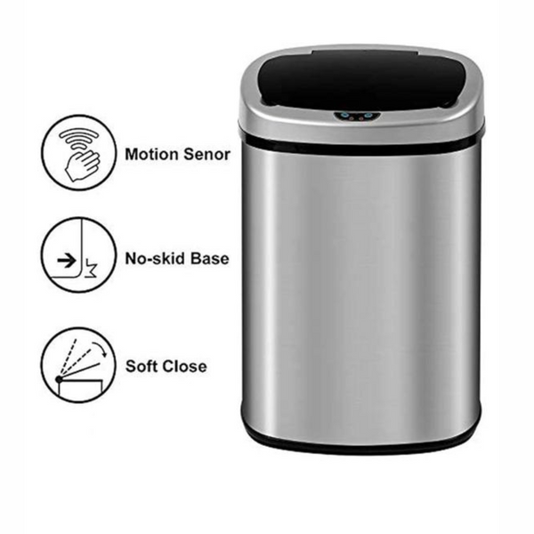58L Touchless Sensor Bin – Stainless Steel