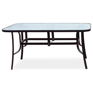 Glass-Top Patio Dining Table