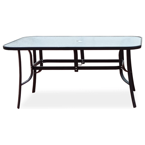 Glass-Top Patio Dining Table