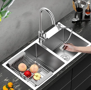 Modern Double Bowl Stainless Steel Kitchen Sink
