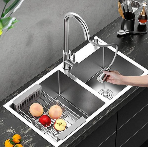 Modern Double Bowl Stainless Steel Kitchen Sink