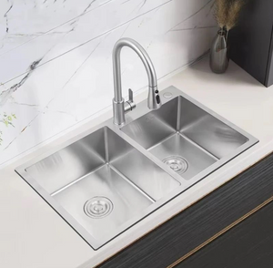 Modern Double Bowl Stainless Steel Kitchen Sink