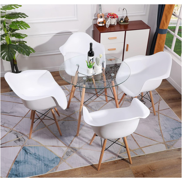 Round Glass Dining/Coffee Table