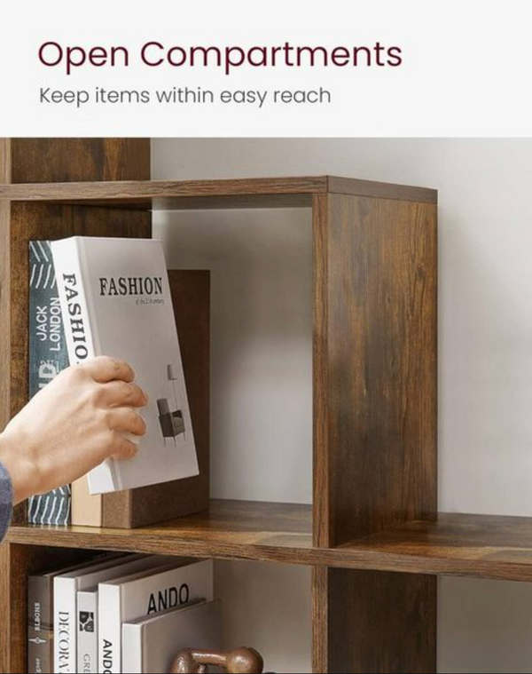 Modular 10-Cube Staircase Display Shelf