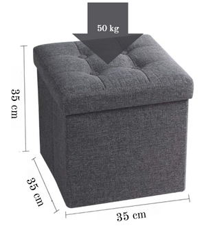 Foldable Tufted Ottoman Storage Box Set (Set of 3)