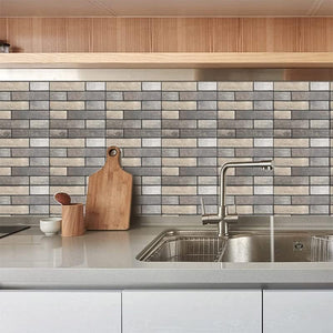 Greenstone Brick Wall Sticker Panels (6 Pack)