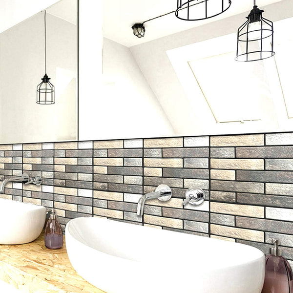 Greenstone Brick Wall Sticker Panels (6 Pack)