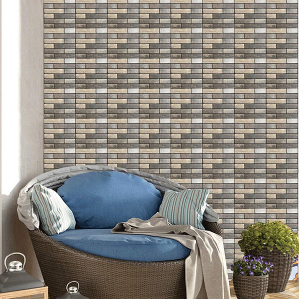 Greenstone Brick Wall Sticker Panels (6 Pack)