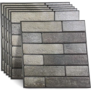 Greenstone Brick Wall Sticker Panels (6 Pack)