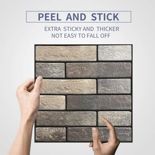 Greenstone Brick Wall Sticker Panels (6 Pack)