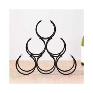 6-Bottle Pyramid Metal Wine Rack