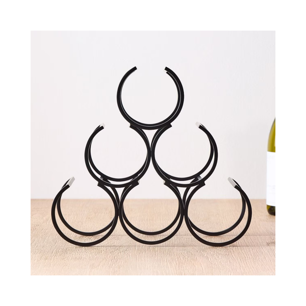 6-Bottle Pyramid Metal Wine Rack