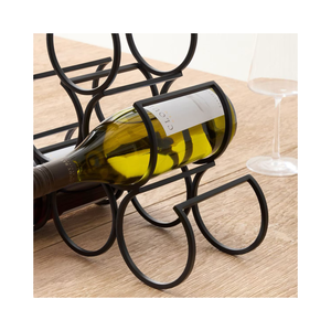 6-Bottle Pyramid Metal Wine Rack