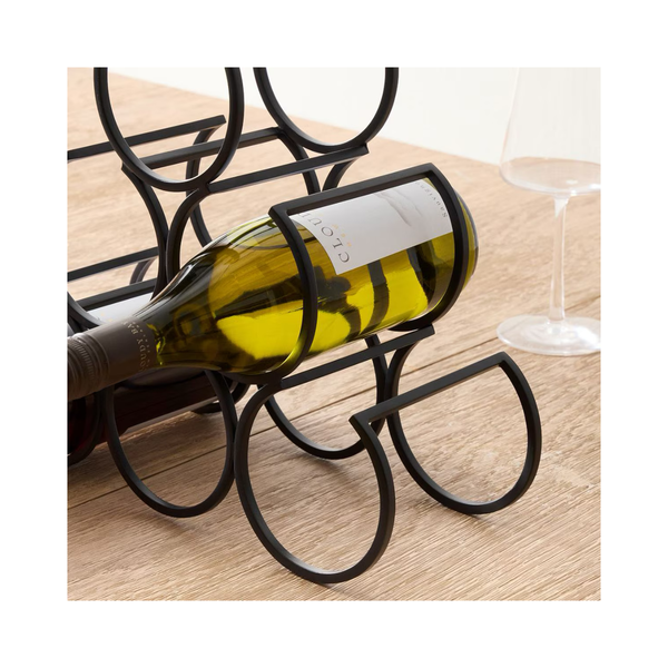 6-Bottle Pyramid Metal Wine Rack