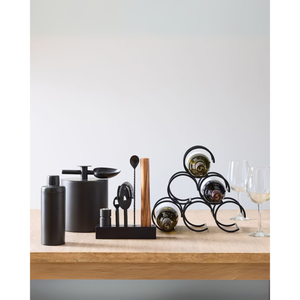 6-Bottle Pyramid Metal Wine Rack