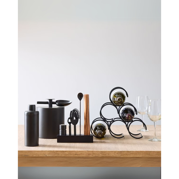 6-Bottle Pyramid Metal Wine Rack