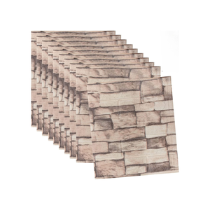 3D Stone-Look Wall Sticker Panels (Set of 6 Sheets)