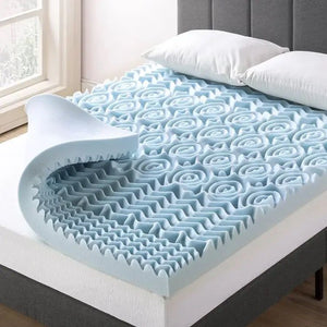 Convoluted Foam Comfortable Mattress Topper - Queen