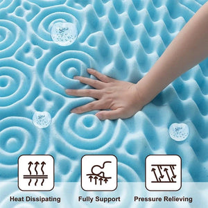 Convoluted Foam Comfortable Mattress Topper - Queen