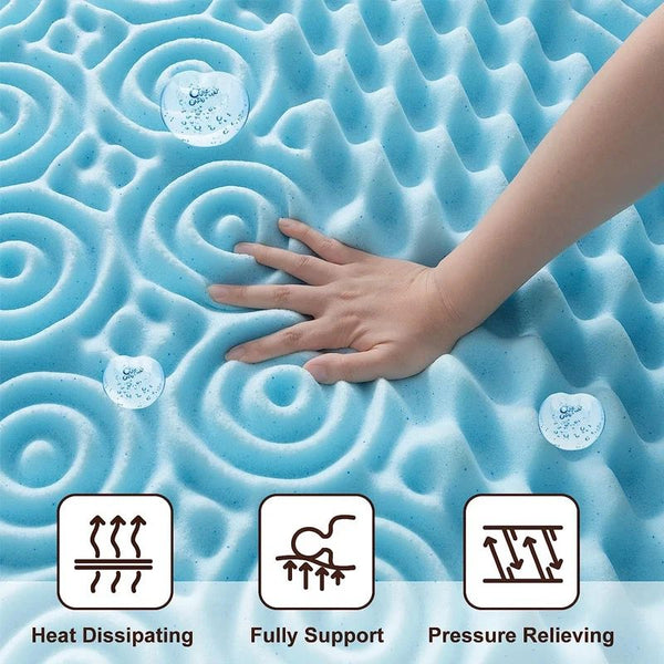 Convoluted Foam Comfortable Mattress Topper - Queen