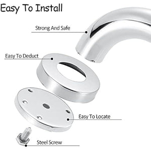 Stainless Steel Bathroom Grab Bar - Set of 2 (39cm & 42cm)