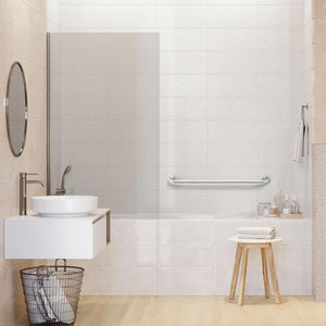 Stainless Steel Bathroom Grab Bar - Set of 2 (39cm & 42cm)