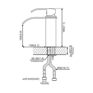 Zenith Waterfall Bathroom Faucet