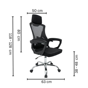 Ergonomic Gaming Chair with Adjustable Height and Reclining Back