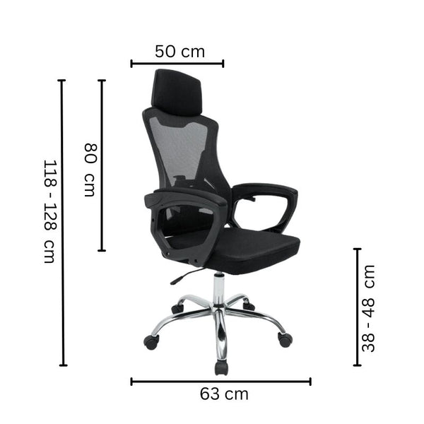 Ergonomic Gaming Chair with Adjustable Height and Reclining Back