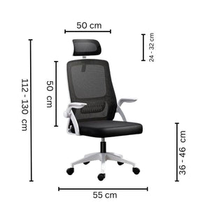 Ergonomic Office Chair with Adjustable Headrest and Lumbar Support