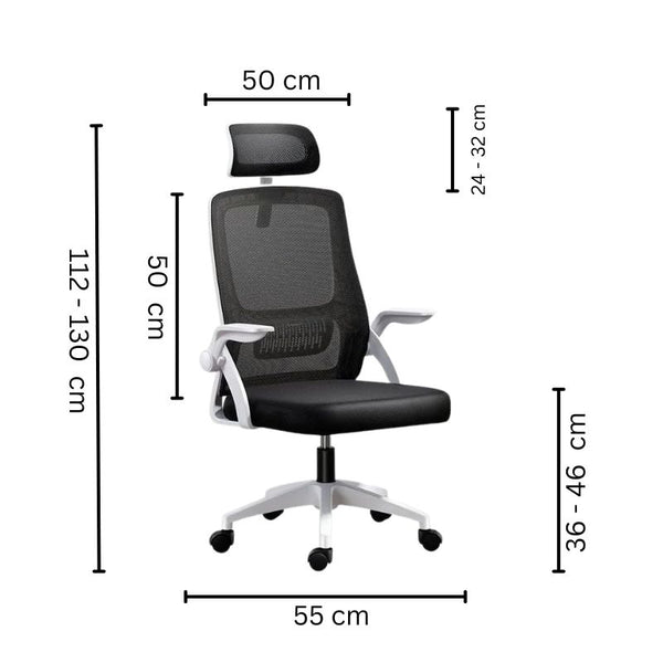 Ergonomic Office Chair with Adjustable Headrest and Lumbar Support